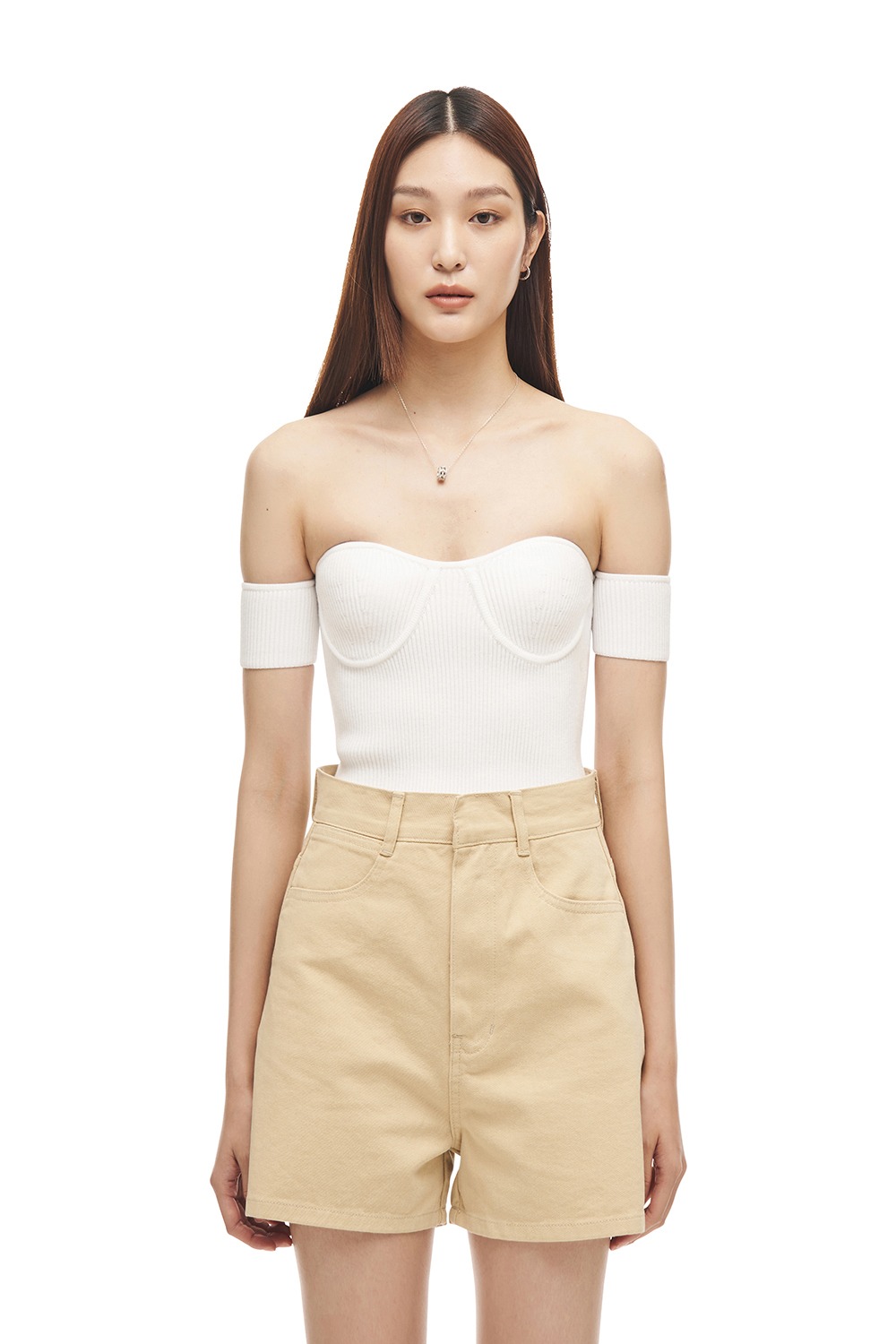 CONTOUR TOP. PINCHED (WHITE)