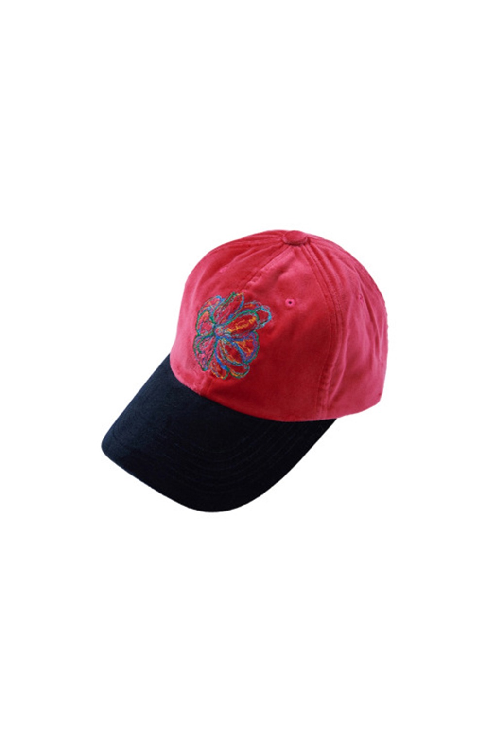 UNISEX FLOWER VELVET CAP (PURPLE/PINK)