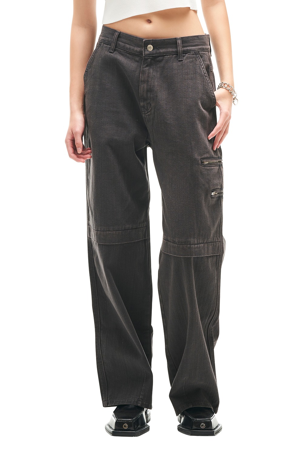 KENNY COLOR WASHED JEANS (CHARCOAL)