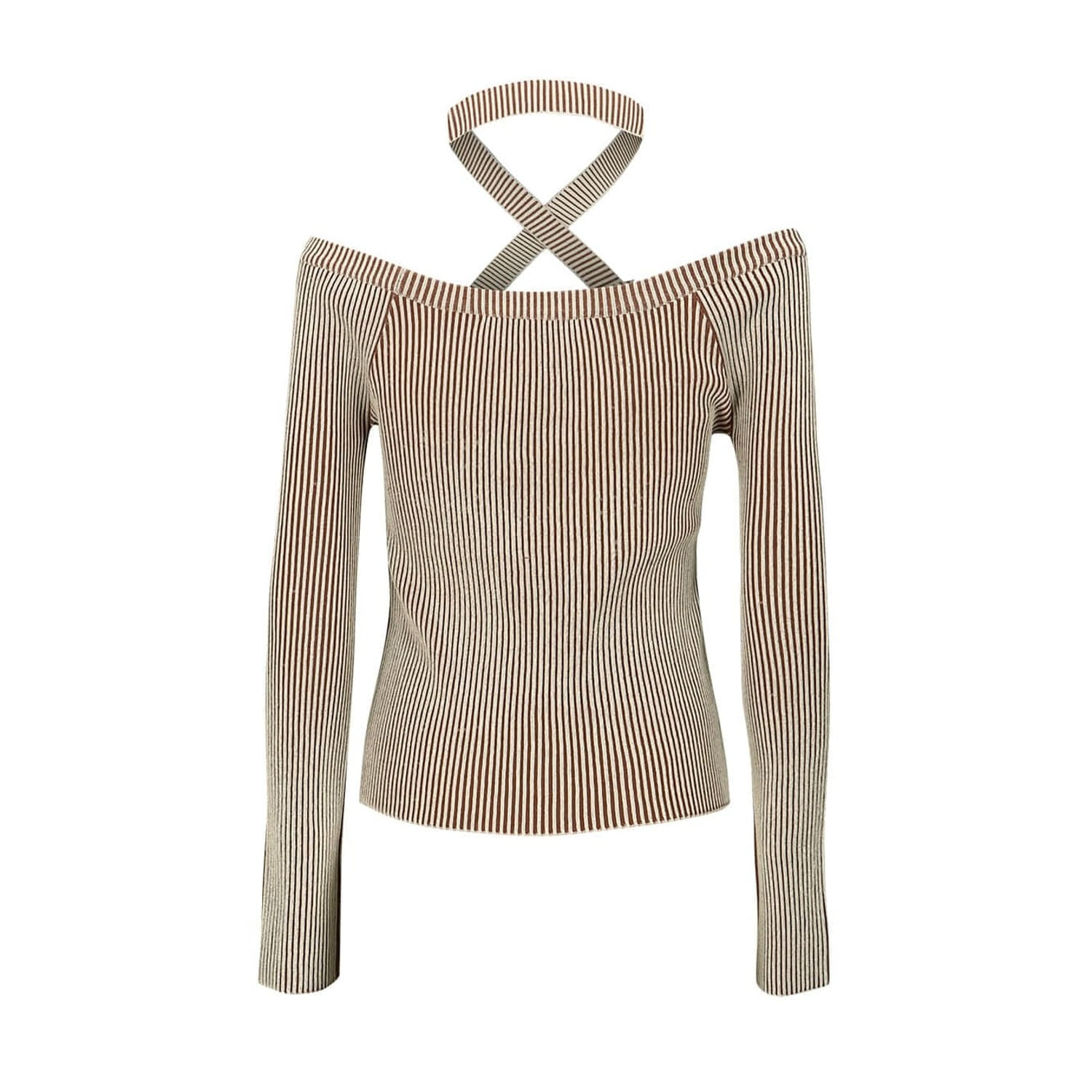 MONA KNITTED CORSET TOP (BEIGE)