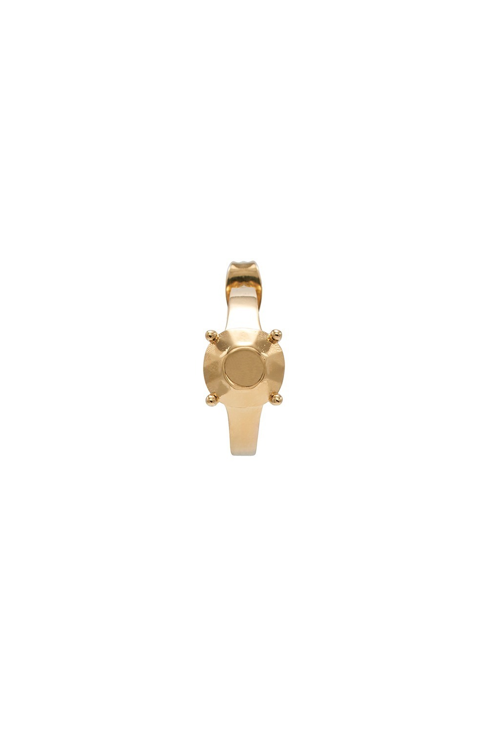 UNISEX SOLITAIRE RING EARRING GOLD